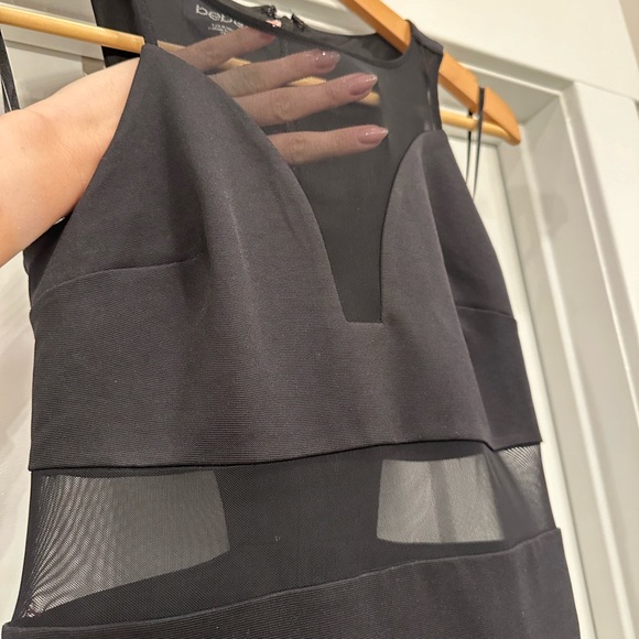 Bebe Sheer Panel Stretch Mini Dress - Picture 3 of 6